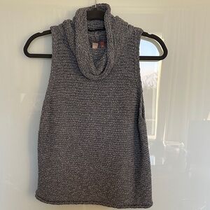 Pilcro Charcoal Cowl Neck Sleeveless Sweater
